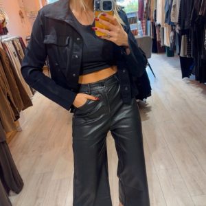 ברמודה דמוי עור WASH - שחור