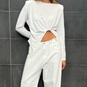 ג'ינס רויאל אבנים - לבן